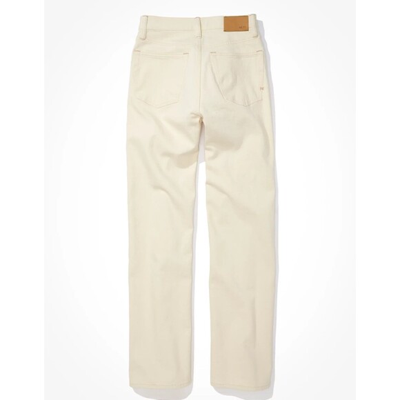 AE77 American Eagle women The Stovepipe Selvedge Jean size 24 Natural Beige $188 - Picture 5 of 12